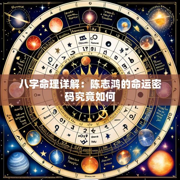 八字命理详解：陈志鸿的命运密码究竟如何
