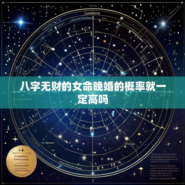 八字无财的女命晚婚的概率就一定高吗