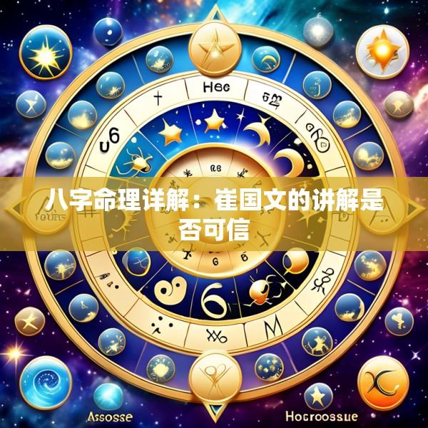 八字命理详解：崔国文的讲解是否可信