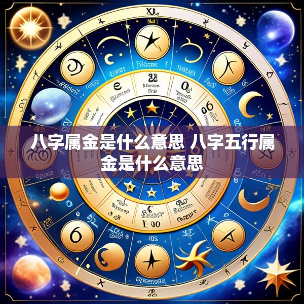 八字属金是什么意思 八字五行属金是什么意思