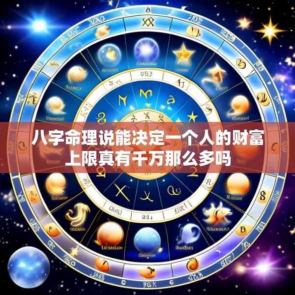 八字命理说能决定一个人的财富上限真有千万那么多吗