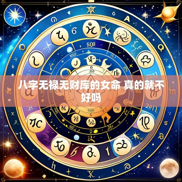 八字无禄无财库的女命 真的就不好吗