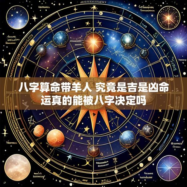 八字算命带羊人 究竟是吉是凶命运真的能被八字决定吗
