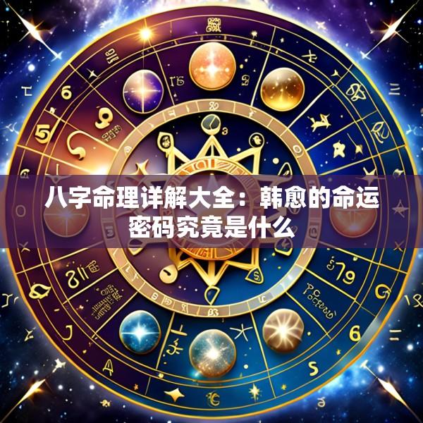 八字命理详解大全：韩愈的命运密码究竟是什么