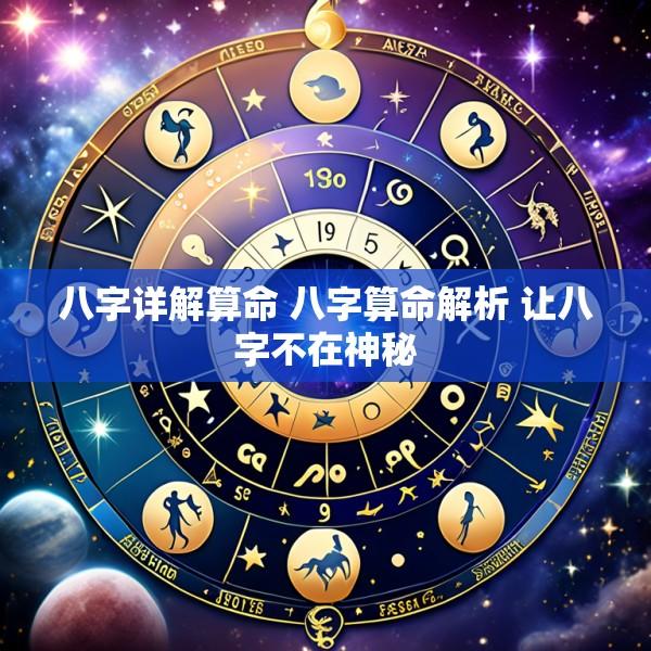 八字详解算命 八字算命解析 让八字不在神秘