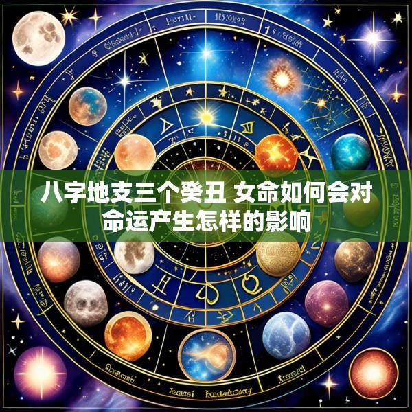 八字地支三个癸丑 女命如何会对命运产生怎样的影响