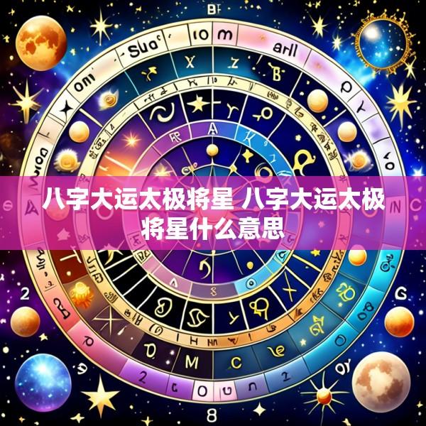 八字大运太极将星 八字大运太极将星什么意思
