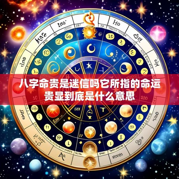 八字命贵是迷信吗它所指的命运贵显到底是什么意思