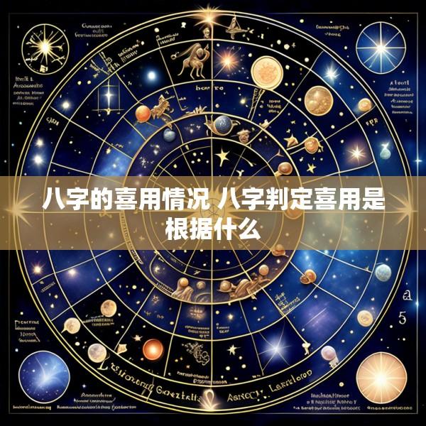 八字的喜用情况 八字判定喜用是根据什么