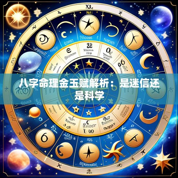八字命理金玉赋解析：是迷信还是科学