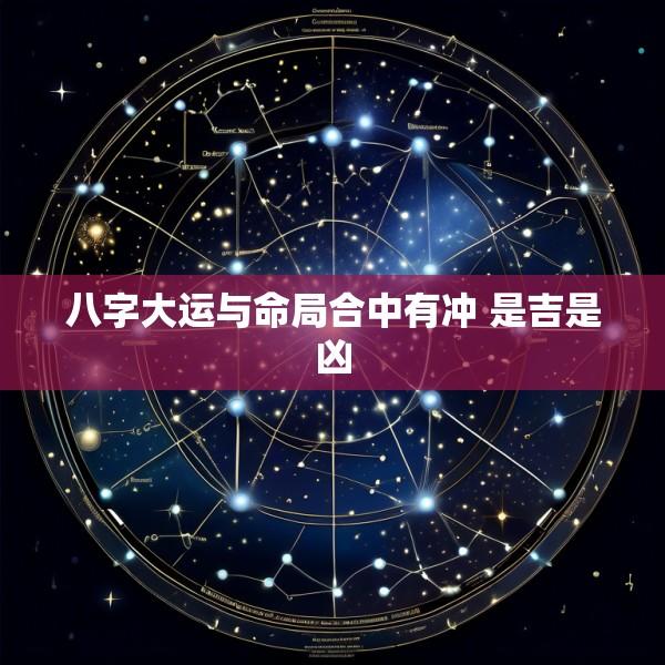 八字大运与命局合中有冲 是吉是凶