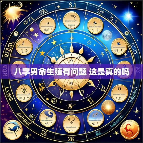 八字男命生殖有问题 这是真的吗