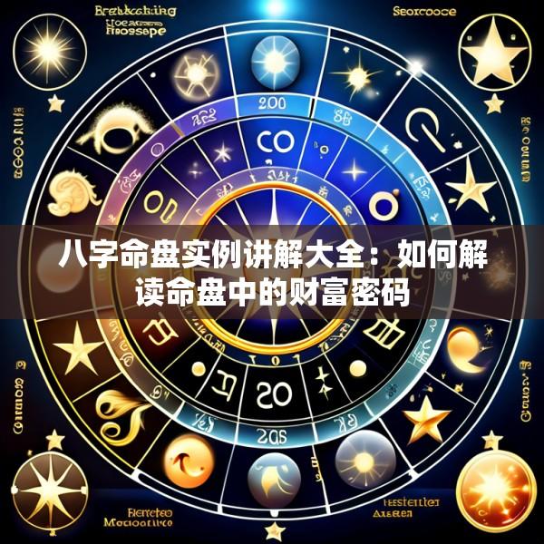 八字命盘实例讲解大全：如何解读命盘中的财富密码
