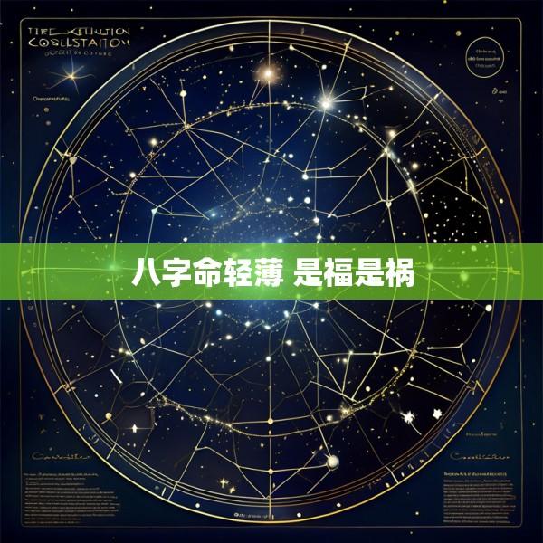 八字命轻薄 是福是祸