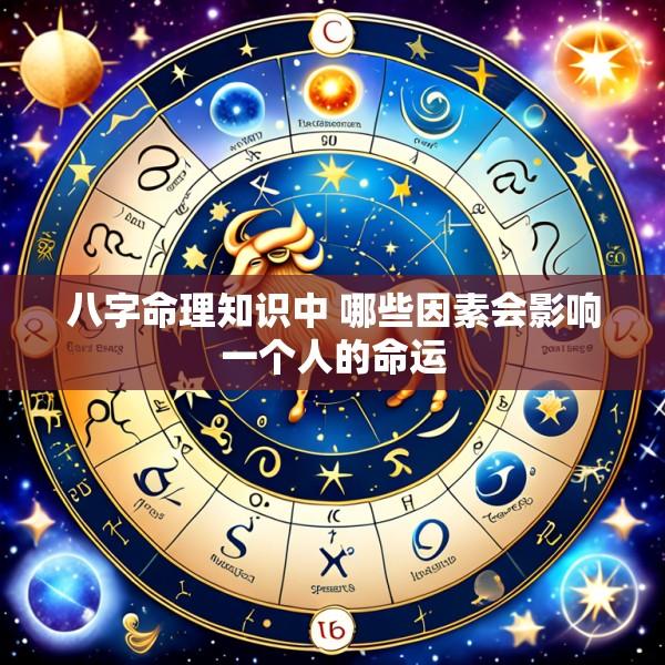 八字命理知识中 哪些因素会影响一个人的命运