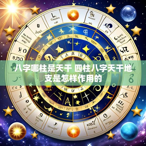 八字哪柱是天干 四柱八字天干地支是怎样作用的