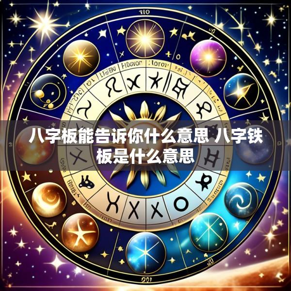 八字板能告诉你什么意思 八字铁板是什么意思