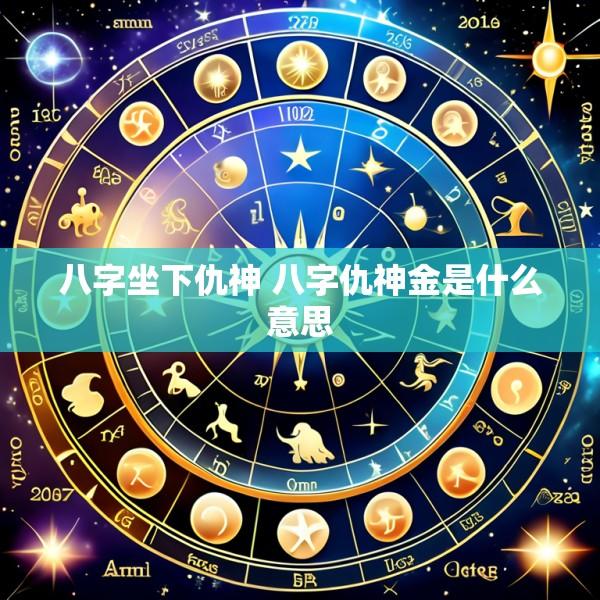 八字坐下仇神 八字仇神金是什么意思