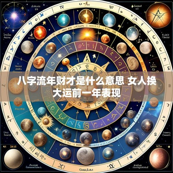 八字流年财才是什么意思 女人换大运前一年表现