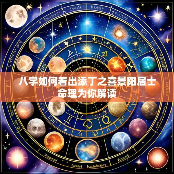 八字如何看出添丁之喜景阳居士命理为你解读