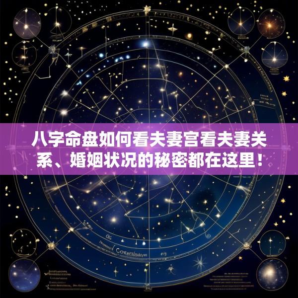 八字命盘如何看夫妻宫看夫妻关系、婚姻状况的秘密都在这里！