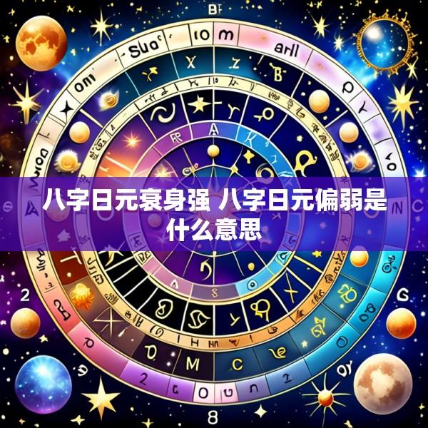 八字日元衰身强 八字日元偏弱是什么意思