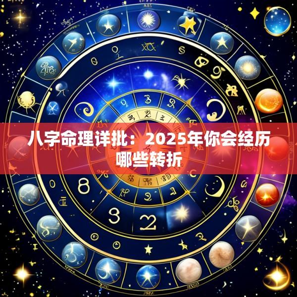 八字命理详批：2025年你会经历哪些转折