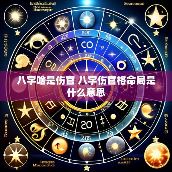 八字啥是伤官 八字伤官格命局是什么意思