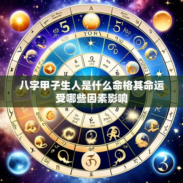 八字甲子生人是什么命格其命运受哪些因素影响