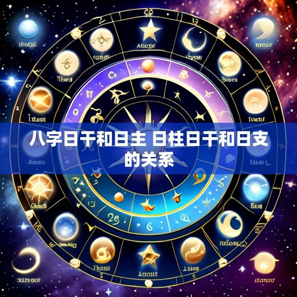 八字日干和日主 日柱日干和日支的关系