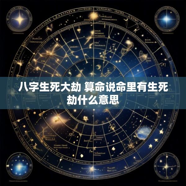 八字生死大劫 算命说命里有生死劫什么意思