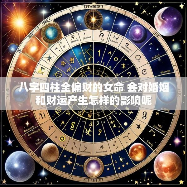 八字四柱全偏财的女命 会对婚姻和财运产生怎样的影响呢