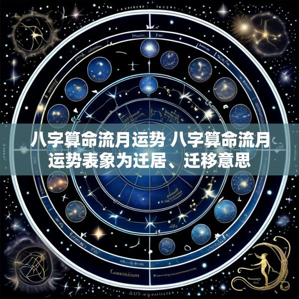 八字算命流月运势 八字算命流月运势表象为迁居、迁移意思