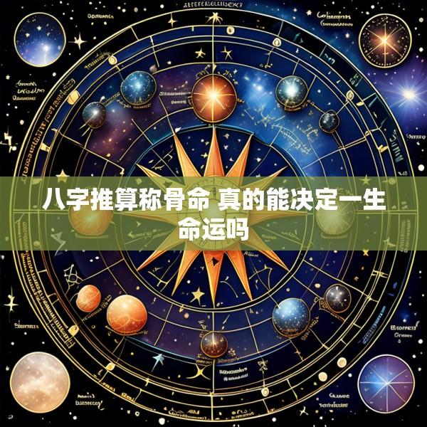 八字推算称骨命 真的能决定一生命运吗