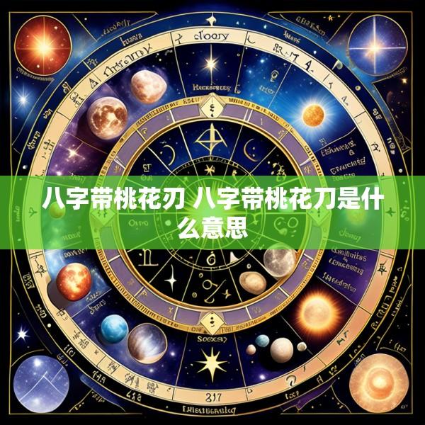八字带桃花刃 八字带桃花刀是什么意思