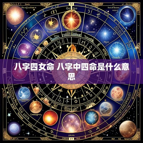 八字四女命 八字中四命是什么意思
