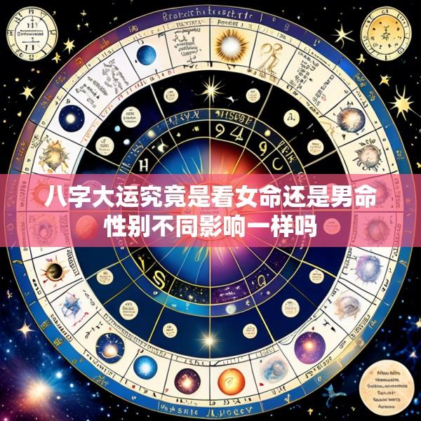 八字大运究竟是看女命还是男命性别不同影响一样吗