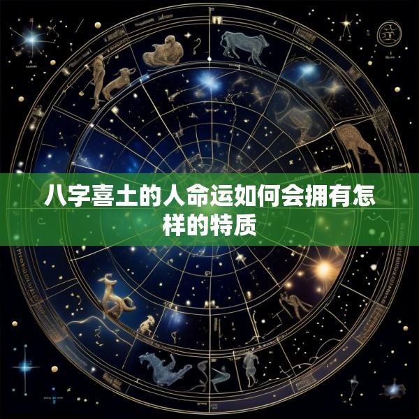 八字喜土的人命运如何会拥有怎样的特质