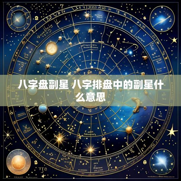 八字盘副星 八字排盘中的副星什么意思