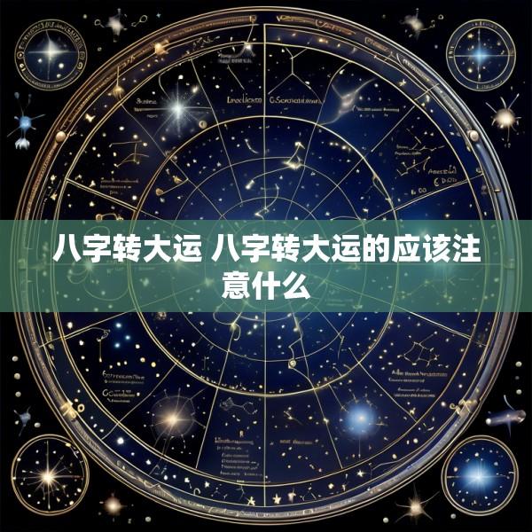 八字转大运 八字转大运的应该注意什么