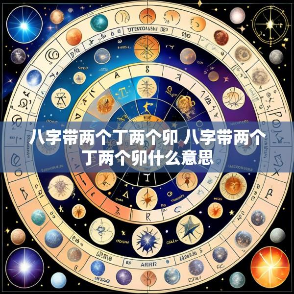 八字带两个丁两个卯 八字带两个丁两个卯什么意思