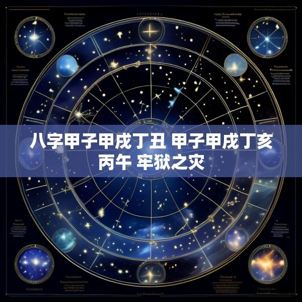 八字甲子甲戌丁丑 甲子甲戌丁亥丙午 牢狱之灾