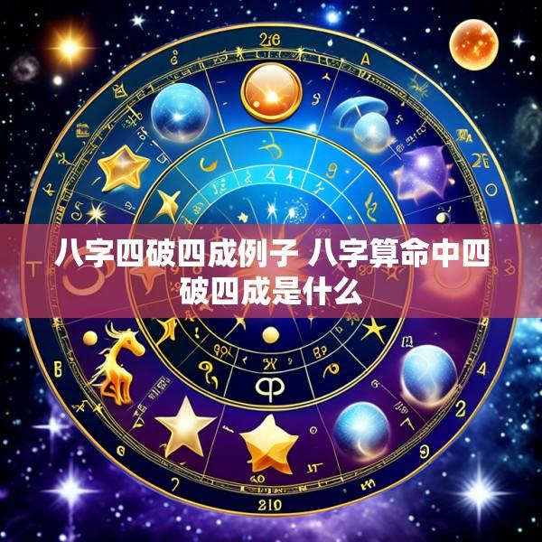 八字四破四成例子 八字算命中四破四成是什么