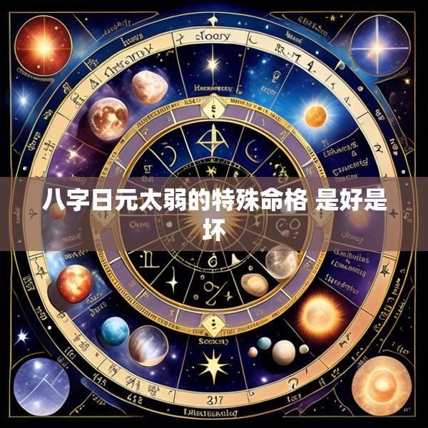 八字日元太弱的特殊命格 是好是坏