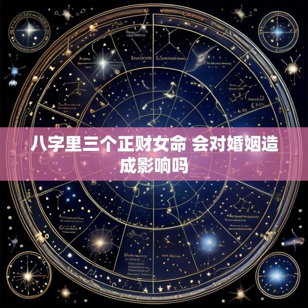 八字里三个正财女命 会对婚姻造成影响吗