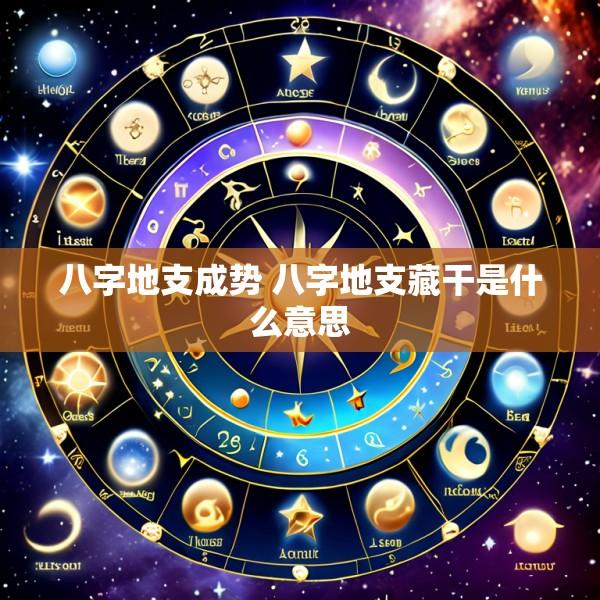 八字地支成势 八字地支藏干是什么意思