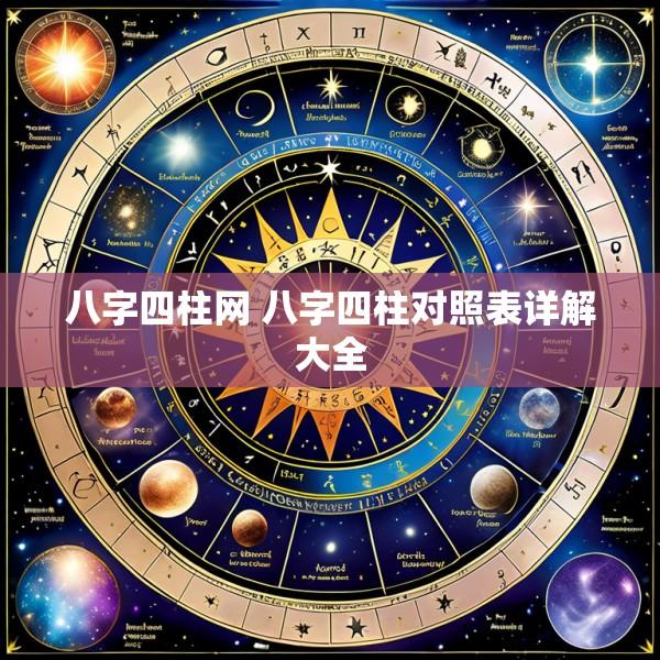 八字四柱网 八字四柱对照表详解大全