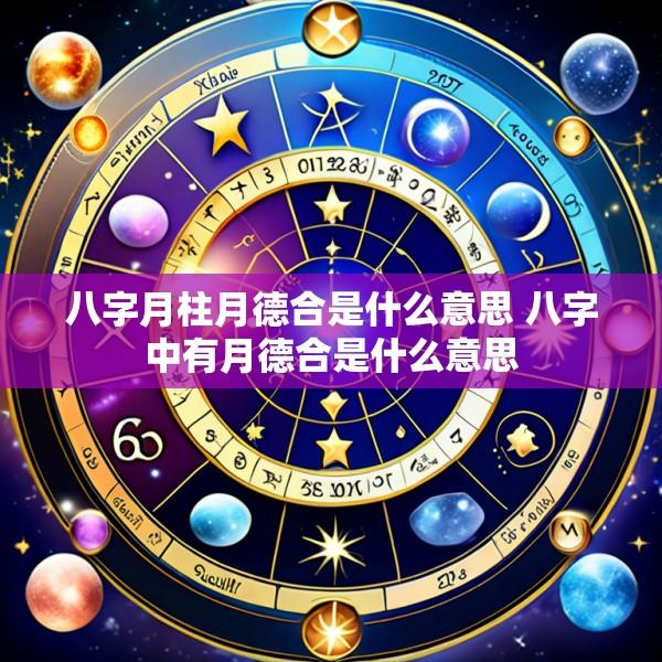 八字月柱月德合是什么意思 八字中有月德合是什么意思