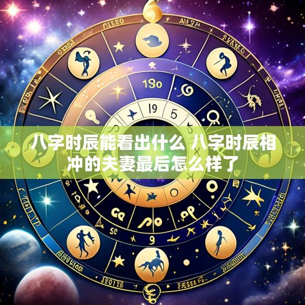 八字时辰能看出什么 八字时辰相冲的夫妻最后怎么样了