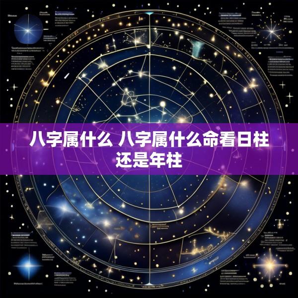 八字属什么 八字属什么命看日柱还是年柱